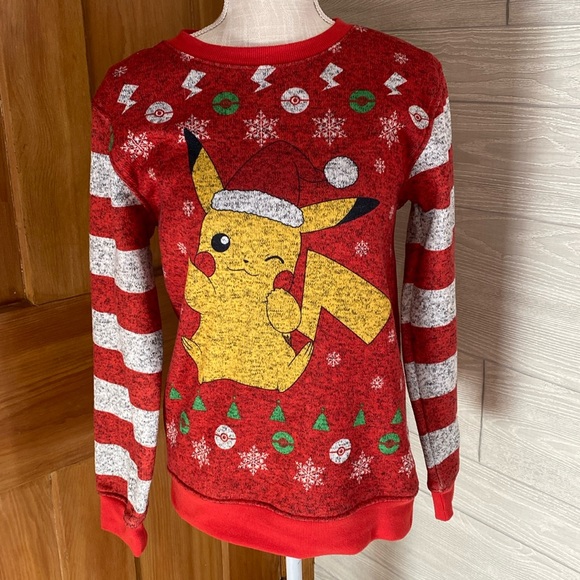 Pokemon Tops - Pokemon Pikachu Christmas holiday sweatshirt. Size Junior XL